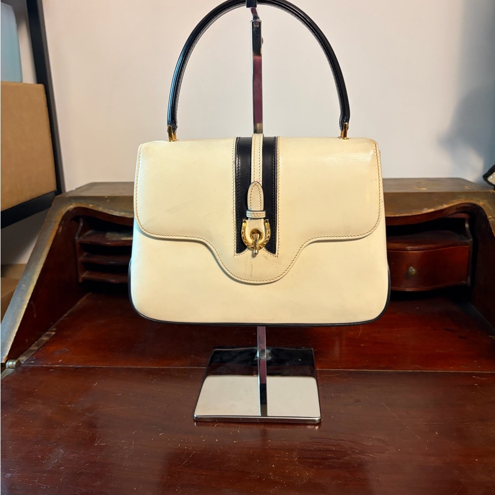 Authentic 1950s Gucci white leather handbag - make offer